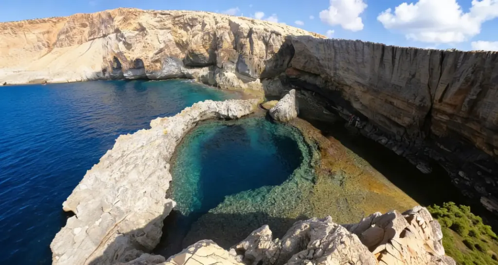 Blue Hole dive site in Gozo